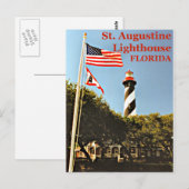 St. Augustine-vuurtoren, Florida ansichtkaart Briefkaart (Voorkant / Achterkant)