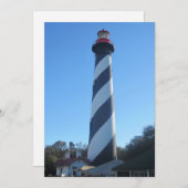 St Augustine Vuurtoren Foto op een Feestdagenkaart (Voorkant / Achterkant)