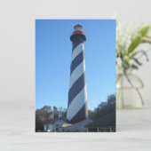 St Augustine Vuurtoren Foto op een Feestdagenkaart (Staand voorkant)