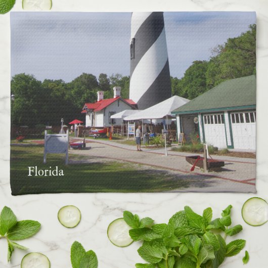 St. Augustine Vuurtoren keukenhanddoek (Gevouwen)