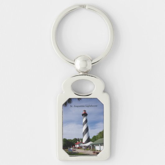 St. Augustine Vuurtoren metalen sleutelhanger (Voorkant)