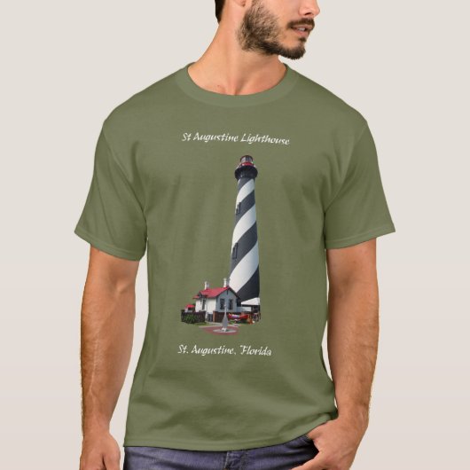 St. Augustine vuurtoren shirt witte letters (Voorkant)