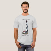 St. Augustine Vuurtoren shirt zwarte belettering (Voorkant volledig)