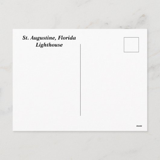 St. Augustine, vuurtoren van Florida Feestdagenkaart (Achterkant)