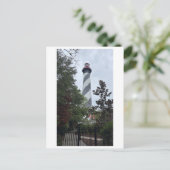 St. Augustine Vuurtoren Zwart en Wit Toren Briefkaart (Staand voorkant)