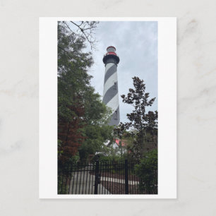 St. Augustine Vuurtoren Zwart en Wit Toren Briefkaart