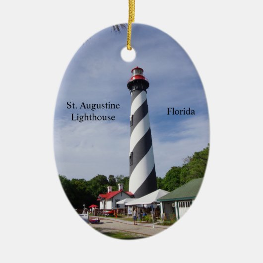 St. Augustine vuurtorenornament Keramisch Ornament (Voorkant)