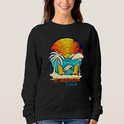 St Augustine Zonsondergang Florida Vakantie Koppel Trui (Voorkant)