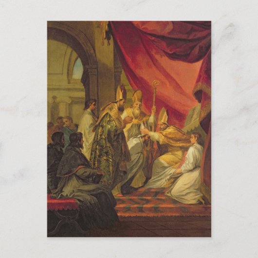 St. Augustinus als bisschop Briefkaart (Voorkant)