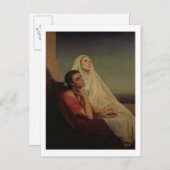 St. Augustinus en zijn moeder St. Monica, 1855 Briefkaart (Voorkant / Achterkant)