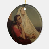 St. Augustinus en zijn moeder St. Monica, 1855 Keramisch Ornament (Links)