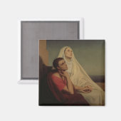 St. Augustinus en zijn moeder St. Monica, 1855 Magneet (Voorkant / Achterkant)