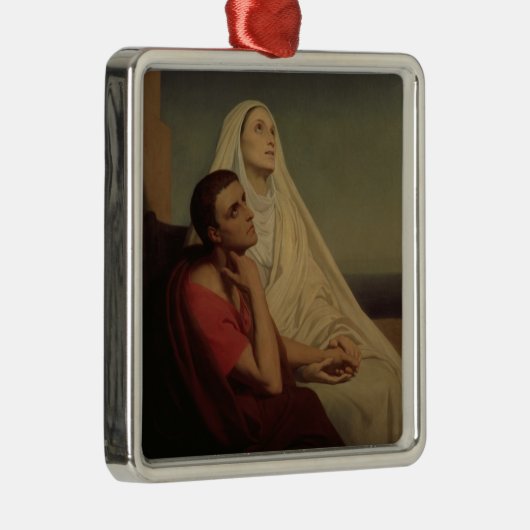 St. Augustinus en zijn moeder St. Monica, 1855 Metalen Ornament (Rechts)