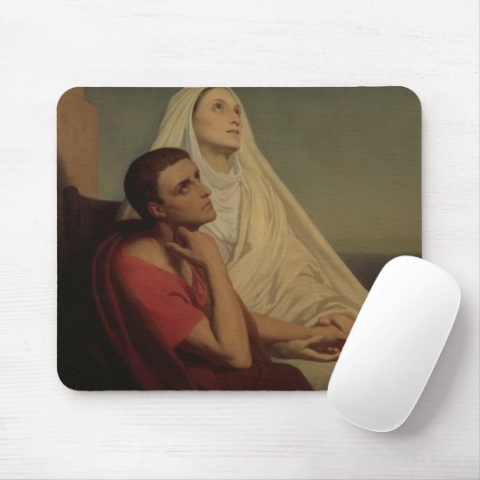 St. Augustinus en zijn moeder St. Monica, 1855 Muismat (Met muis)