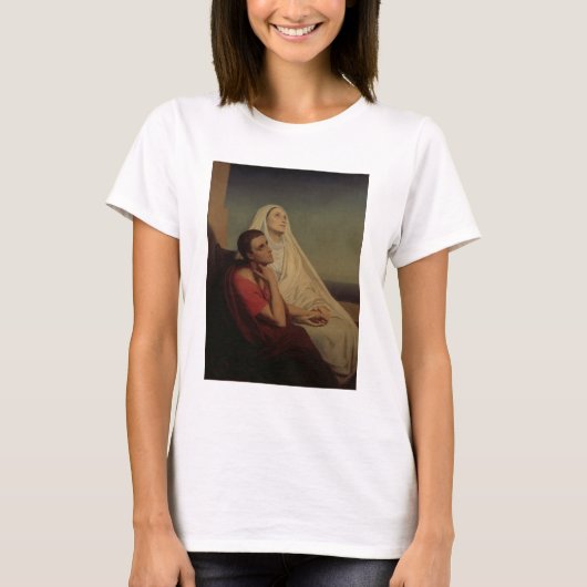 St. Augustinus en zijn moeder St. Monica, 1855 T-shirt (Voorkant)