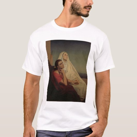 St. Augustinus en zijn moeder St. Monica, 1855 T-shirt (Voorkant)
