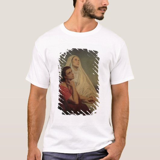 St. Augustinus en zijn moeder St. Monica, 1855 T-shirt (Voorkant)