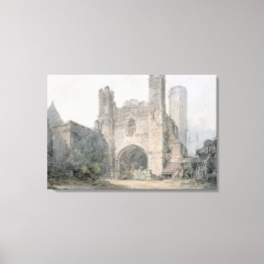St. Augustinus Gate, Canterbury, c.1797 (m/v) over Canvas Afdruk (Voorkant)
