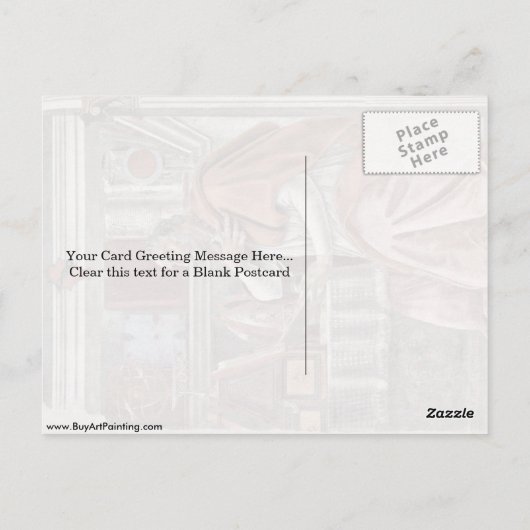 St. Augustinus gebed door Sandro Botticelli Briefkaart (Achterkant)