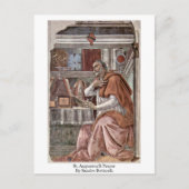 St. Augustinus gebed door Sandro Botticelli Briefkaart (Voorkant)