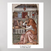 St. Augustinus gebed door Sandro Botticelli Poster (Voorkant)