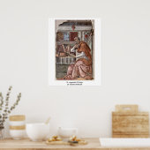 St. Augustinus gebed door Sandro Botticelli Poster (Keuken)