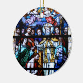 St. Augustinus Glas in lood Keramisch Ornament (Links)