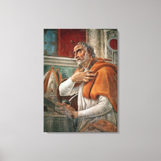 St. Augustinus in zijn cel, c.1480 Canvas Afdruk (Voorkant)