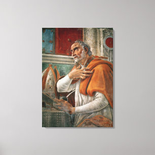 St. Augustinus in zijn cel, c.1480 Canvas Afdruk