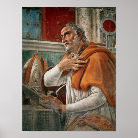 St. Augustinus in zijn cel, c.1480 Poster (Voorkant)