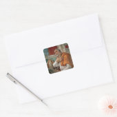 St. Augustinus in zijn cel, c.1480 Vierkante Sticker (Envelop)