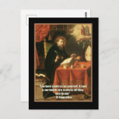 St. Augustinus katholieke Religieuze Citaat Briefkaart (Voorkant / Achterkant)