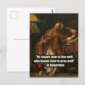 St. Augustinus katholieke Spirituele prijsopgave Briefkaart (Voorkant / Achterkant)