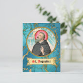 St. Augustinus van Hippo (SAU 047; detail) Briefkaart (Staand voorkant)