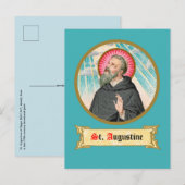 St. Augustinus van Hippo (SAU 047; detail) Briefkaart (Voorkant / Achterkant)