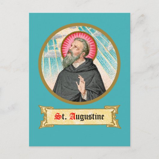 St. Augustinus van Hippo (SAU 047; detail) Briefkaart (Voorkant)