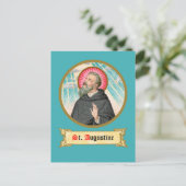 St. Augustinus van Hippo (SAU 047; detail) Briefkaart (Staand voorkant)
