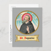 St. Augustinus van Hippo (SAU 047; detail) Briefkaart (Voorkant / Achterkant)