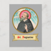 St. Augustinus van Hippo (SAU 047; detail) Briefkaart (Voorkant)