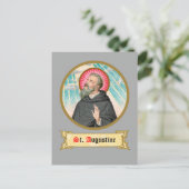 St. Augustinus van Hippo (SAU 047; detail) Briefkaart (Staand voorkant)