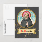 St. Augustinus van Hippo (SAU 047; detail) Briefkaart (Voorkant / Achterkant)