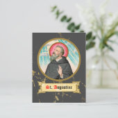 St. Augustinus van Hippo (SAU 047; detail) Briefkaart (Staand voorkant)
