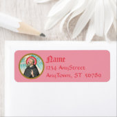 St. Augustinus van Hippo (SAU 047; detail) Etiket (Insitu)