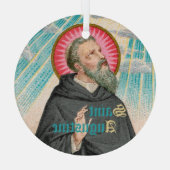 St. Augustinus van Hippo (SAU 047; detail) Glas Ornament (Achterkant)