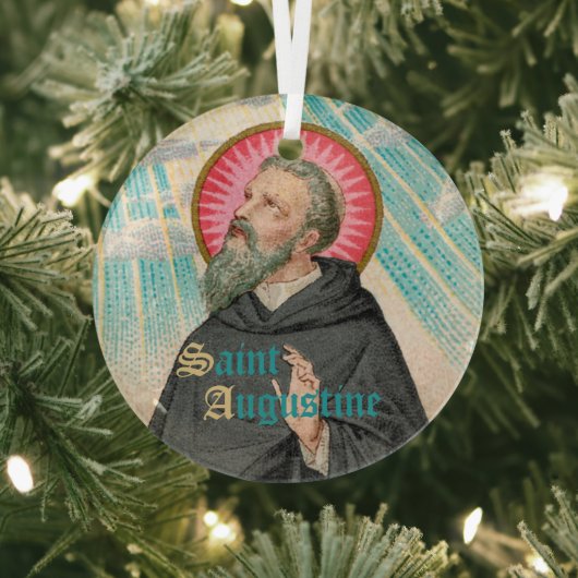 St. Augustinus van Hippo (SAU 047; detail) Glas Ornament (Insitu)