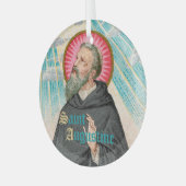 St. Augustinus van Hippo (SAU 047; detail) Glas Ornament (Voorkant links)