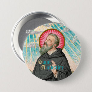 St. Augustinus van Hippo (SAU 047; detail) Ronde Button 7,6 Cm