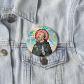 St. Augustinus van Hippo (SAU 047; detail) Ronde Button 7,6 Cm (In situ)