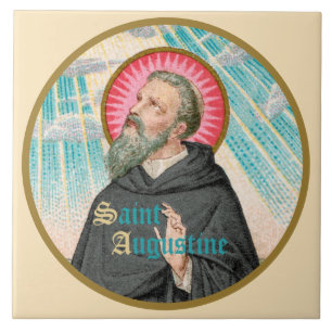 St. Augustinus van Hippo (SAU 047; detail) Tegeltje