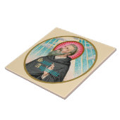 St. Augustinus van Hippo (SAU 047; detail) Tegeltje (Zijkant)